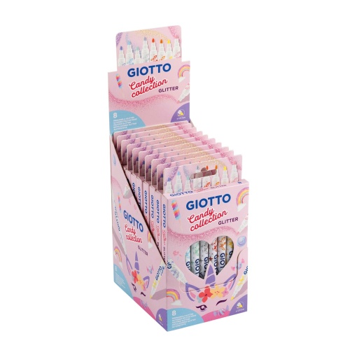 Marcador GIOTTO Candy Collection Turbo Glittercaixa com 8 cores