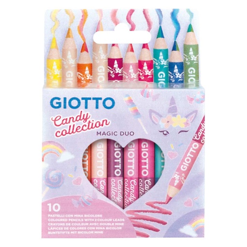 Lápis de Cor GIOTTO Candy Collection Magic Duo caixa com 10