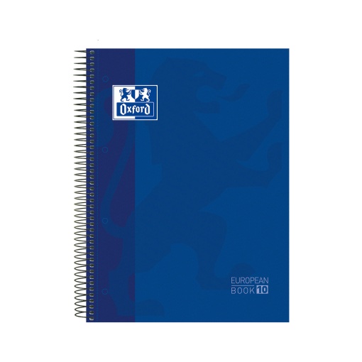Caderno A4 capa dura espiral OXFORD School Europeanbook 10 quadriculado 150 folhas 90g cores vivas sortido