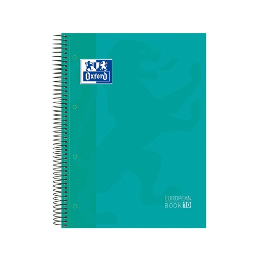 Caderno A4 capa dura espiral OXFORD School Europeanbook 10 quadriculado 150 folhas 90g cores vivas sortido