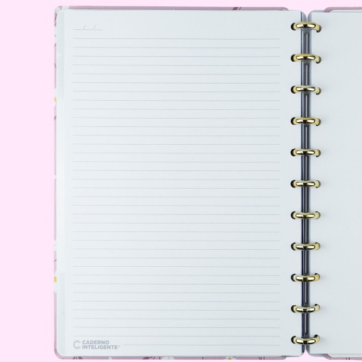 CADERNO INTELIGENTE Grande (215x280mm) Pautado PINK Blossom