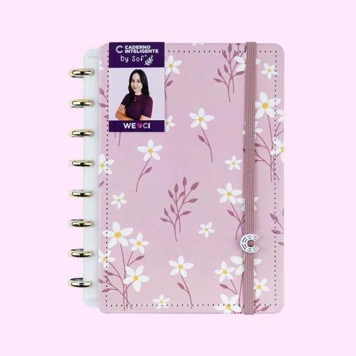 CADERNO INTELIGENTE A5 Pautado Pink Blossom
