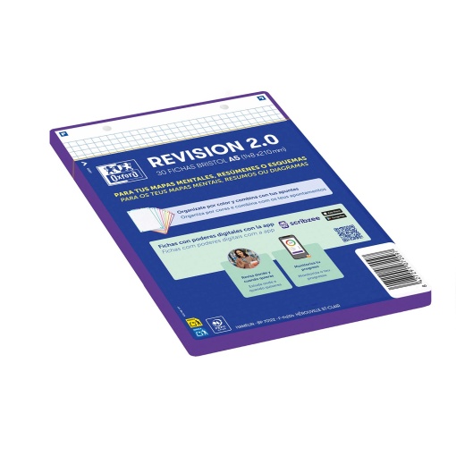 Ficha de Revisão 2.0 A5 Quadriculada OXFORD Roxo 30 unidades
