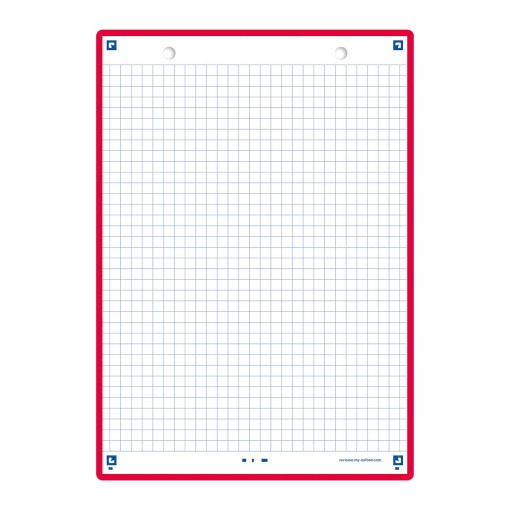 Ficha de Revisão 2.0 A5 Quadriculada OXFORD Vermelho 30 unidades
