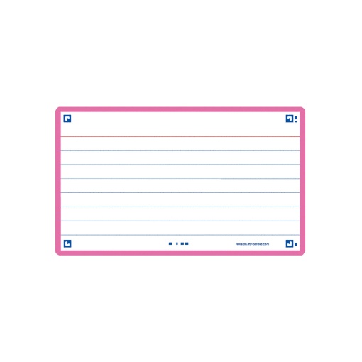 Flashcard 2.0 A7 pautado OXFORD fúcsia 30 unidades