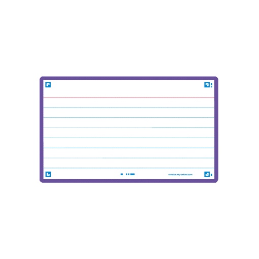 Flashcard 2.0 A7 pautado OXFORD roxo 30 unidades