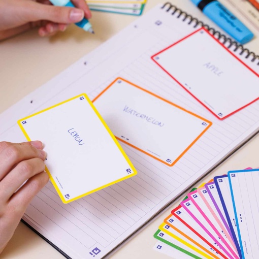 Flashcard 2.0 A7 pautado OXFORD Ice Mint 30 unidades