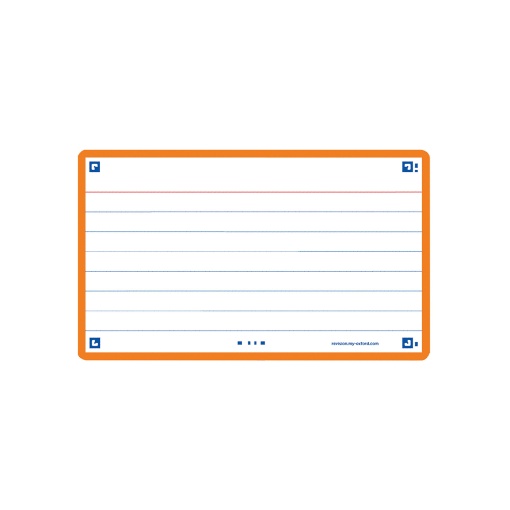 Flashcard 2.0 A7 pautado OXFORD laranja 30 unidades