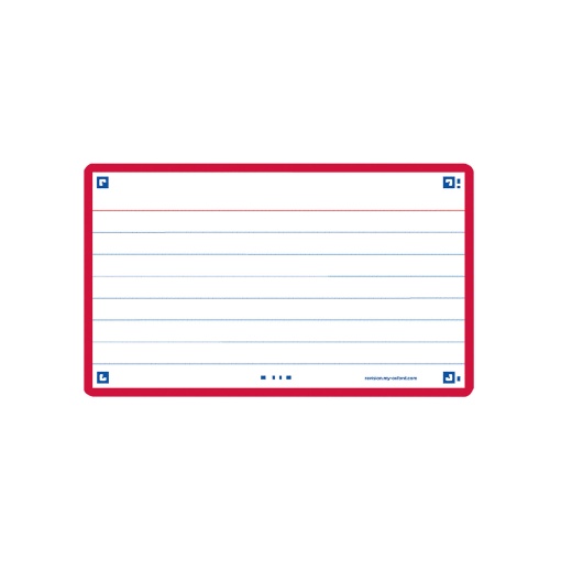 Flashcard 2.0 A7 pautado OXFORD vermelho 30 unidades