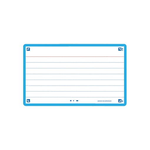 Flashcard 2.0 A7 pautado OXFORD turquesa 30 unidades