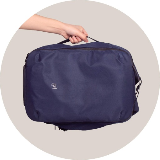 Mochila de viagem OXFORD Identity Executive azul marinho adaptável a trolley