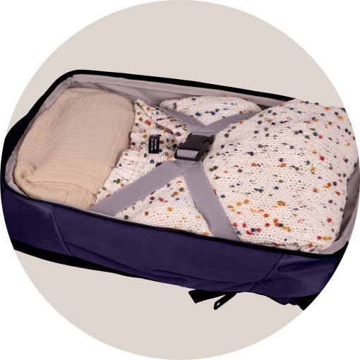 Mochila de viagem OXFORD Identity Executive azul marinho adaptável a trolley