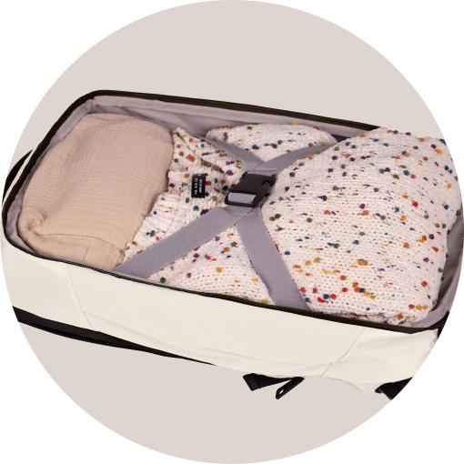 Mochila de viagem OXFORD Identity Executive bege adaptável a trolley