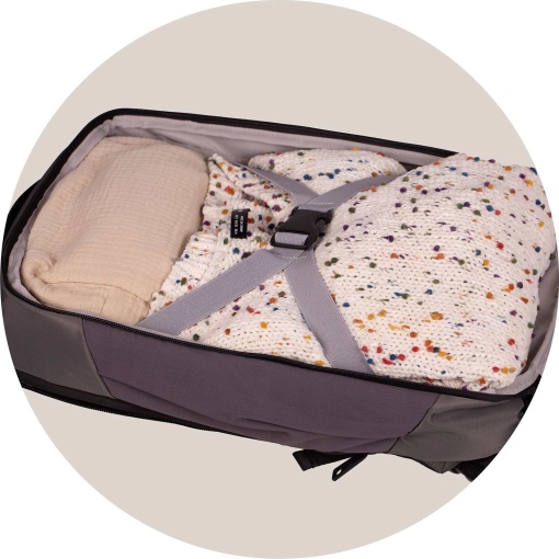 Mochila de viagem OXFORD Identity Executive cinza adaptável a trolley