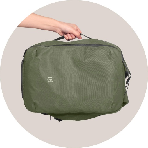 Mochila de viagem OXFORD Identity Executive caqui adaptável a trolley