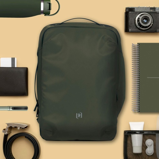 Mochila de viagem OXFORD Identity Executive caqui adaptável a trolley