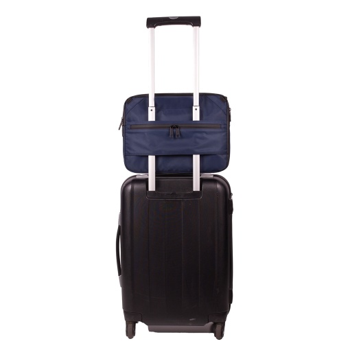 Oxford Identity khaki 15.6" laptop bag, trolley compatible.