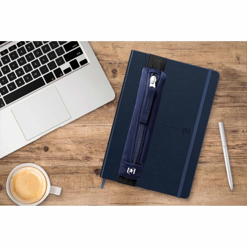 Estojo escolar com elástico OXFORD Identity azul marinho