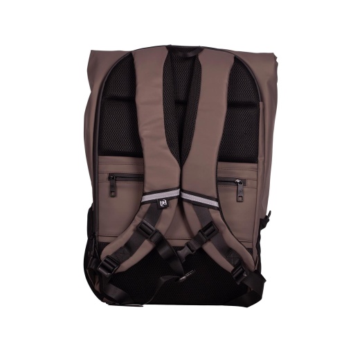 Mochila de viagem OXFORD Identity Roll Top castanha adaptável a trolley