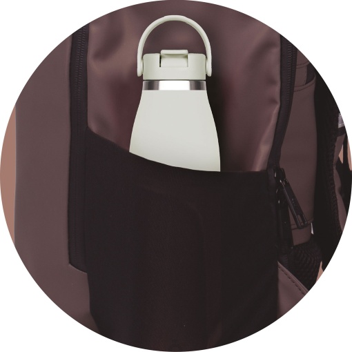 Mochila de viagem OXFORD Identity Roll Top castanha adaptável a trolley