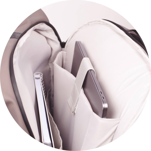 Mochila de viagem OXFORD Identity Roll Top castanha adaptável a trolley