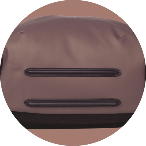 Mochila de viagem OXFORD Identity Roll Top castanha adaptável a trolley