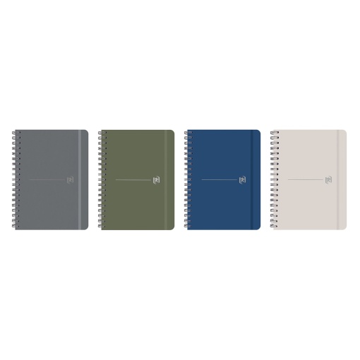 Caderno B5 Capa Dura Espiral OXFORD Identity Pontilhado 96 folhas Sortido