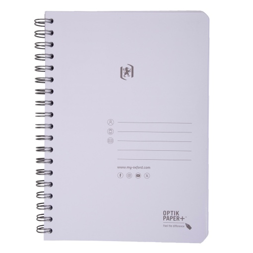 Caderno B5 capa dura espiral OXFORD Identity pontilhado 96 folhas sortido