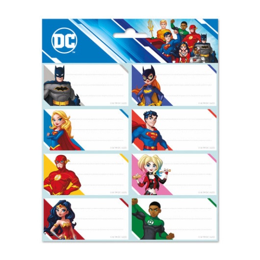 Etiquetas escolares DC Comics Batman caixa com 16 unidades Ele0289