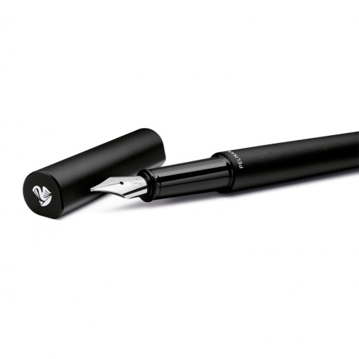 PELIKAN Ineo Black Stone M fountain pen with metal case