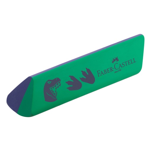 Borracha FABER-CASTELL Dinossauro Triangular Verde/Azul