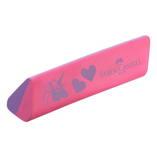 Borracha FABER-CASTELL Unicórnio Triangular Rosa/Roxo