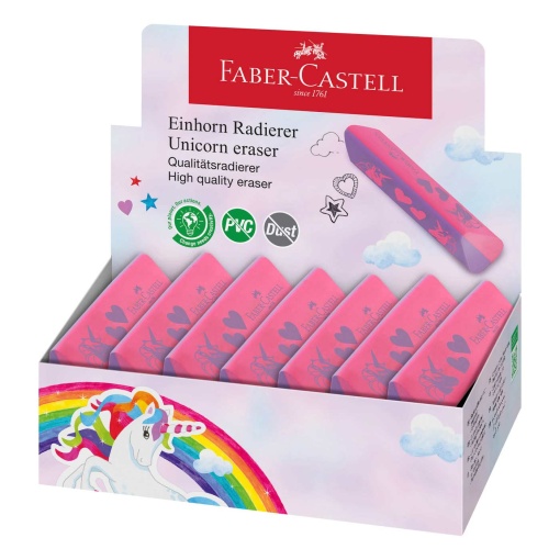 Faber-Castell Unicorn Triangular Eraser, Pink/Purple