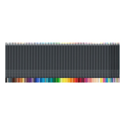 Lápis de Cor FABER-CASTELL Black Edition Longos (72 unidades)