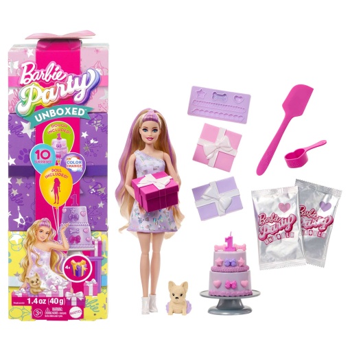 BARBIE Party Unboxed Roxo MATTEL