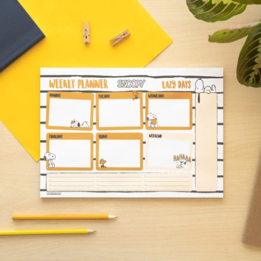 Planificador Semanal A4 SNOOPY Lazy Days