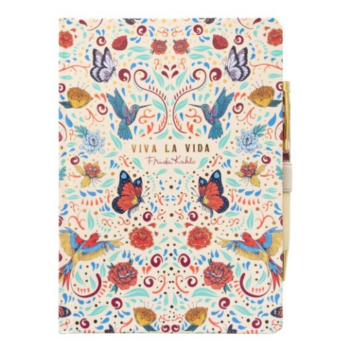 Conjunto Caderno A5 + Esferográfica Frida Kahlo