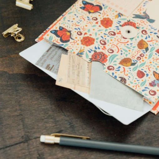 Planificador Semanal com Notas Adesivas Frida Kahlo