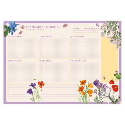 Planificador Semanal A3 WILD Flower