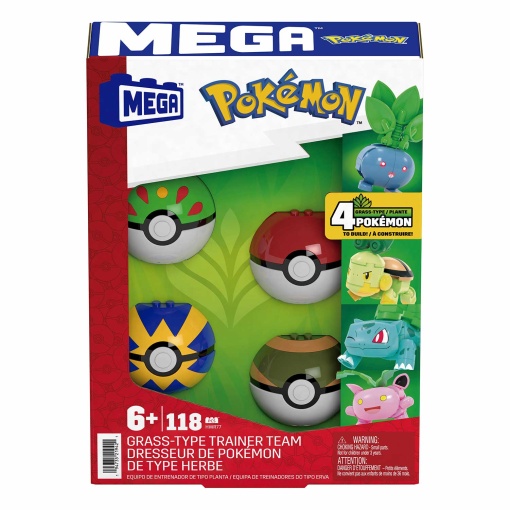 Mega POKEMON 4 bolas treino na relva MATTEL