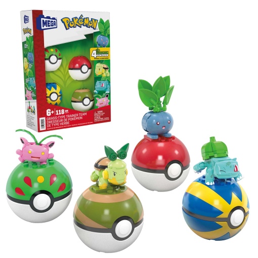 Mega POKEMON 4 bolas treino na relva MATTEL