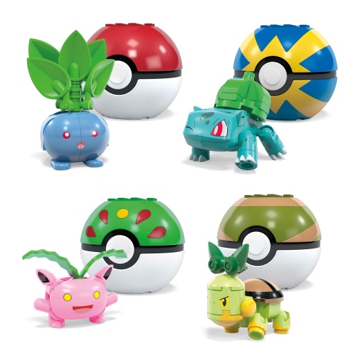 Mega POKEMON 4 bolas treino na relva MATTEL