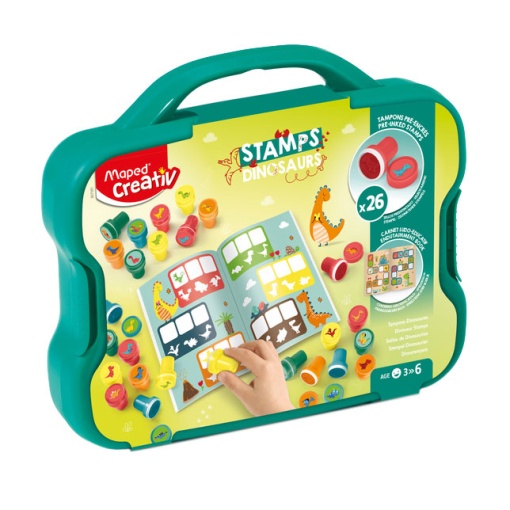 Kit 26 Carimbos Dinossauros MAPED CREATIV