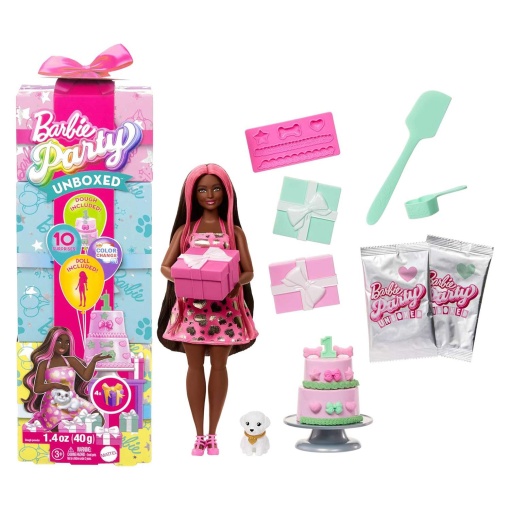 BARBIE Party Unboxed Rosa MATTEL