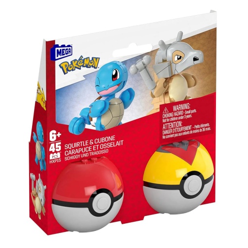 Mega POKEMON Construx Pokebola Squirtle & Cubone 46 peças MATTEL