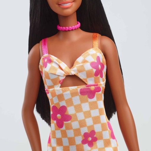 BARBIE Fashionista Vestido Xadrez com Flores MATTEL
