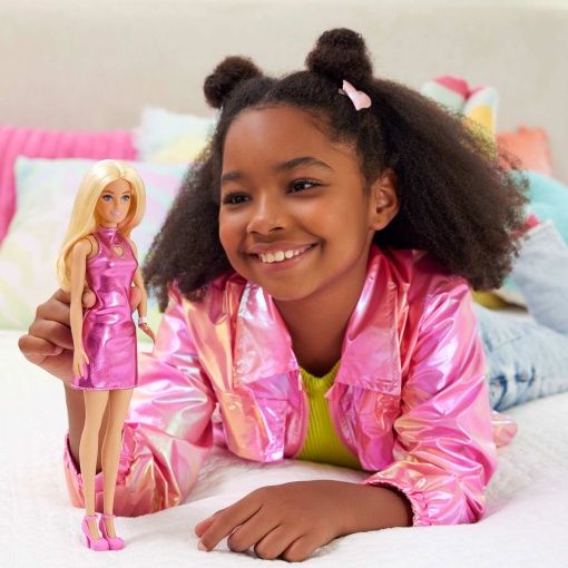 BARBIE Fashionista Vestido de Pele Rosa MATTEL