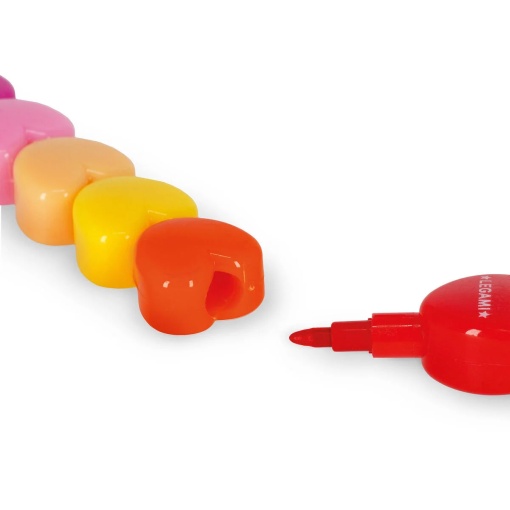 Lápis de Cera Empilhável LEGAMI Dream In Colour Heart 12 Cores