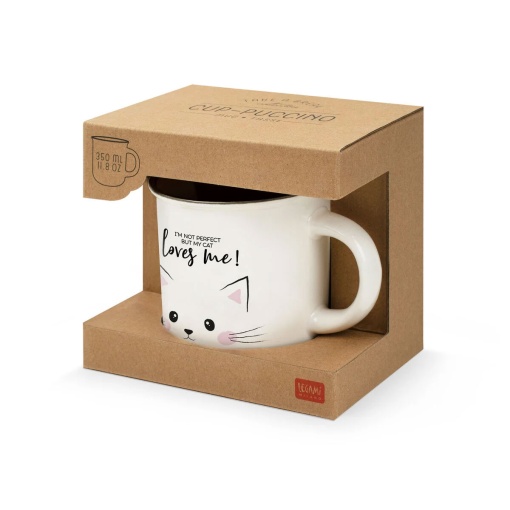 Caneca de Porcelana LEGAMI Cup-puccino Kitty 350ml