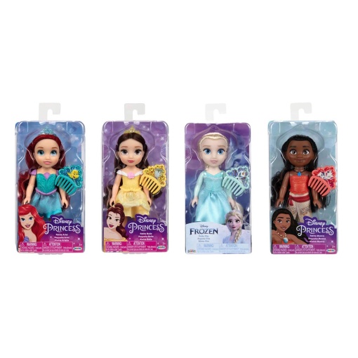 DISNEY PRINCESS & FROZEN Boneca 15cm com Pente Sortido Jakks